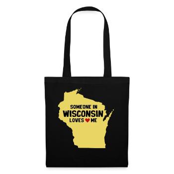 Quelqu’un dans le Wisconsin m’aime - Sac en tissu - noir - Devant