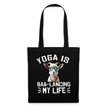 Goat Yoga Équilibrer ma vie - Sac en tissu - noir - Devant