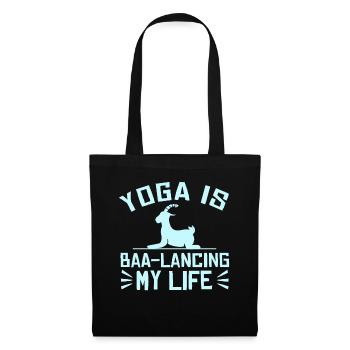 Goat Yoga Équilibrer ma vie - Sac en tissu - noir - Devant