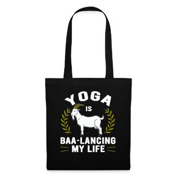 Goat Yoga Équilibrer ma vie - Sac en tissu - noir - Devant