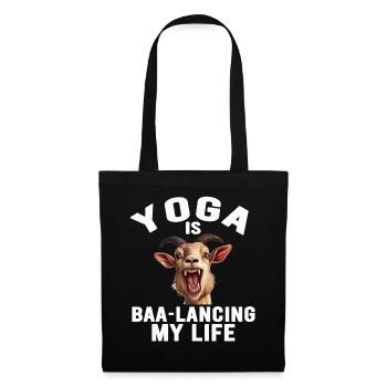Goat Yoga Équilibrer ma vie - Sac en tissu - noir - Devant
