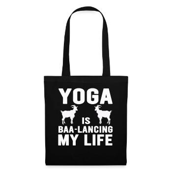 Goat Yoga Équilibrer ma vie - Sac en tissu - noir - Devant