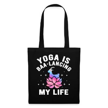 Goat Yoga Équilibrer ma vie - Sac en tissu - noir - Devant