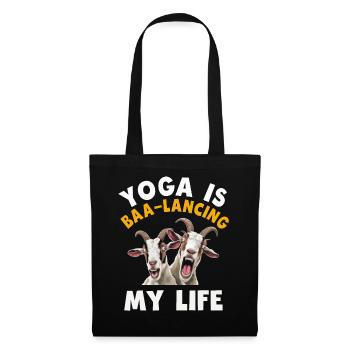 Goat Yoga Équilibrer ma vie - Sac en tissu - noir - Devant