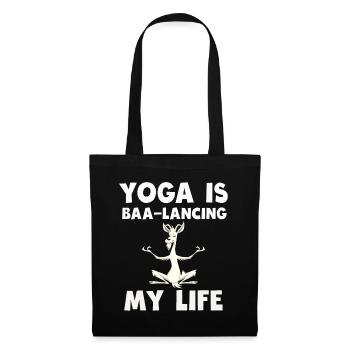 Goat Yoga Équilibrer ma vie - Sac en tissu - noir - Devant