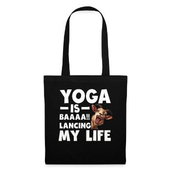 Goat Yoga Équilibrer ma vie - Sac en tissu - noir - Devant