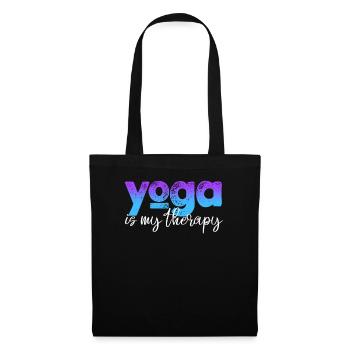 Le yoga est ma thérapie - Sac en tissu - noir - Devant