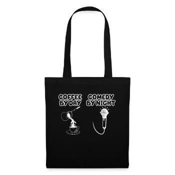 Café Le jour Comédie La nuit Comédien - Sac en tissu - noir - Devant