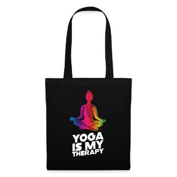 Le yoga est ma thérapie - Sac en tissu - noir - Devant