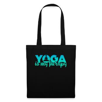 Le yoga est ma thérapie - Sac en tissu - noir - Devant