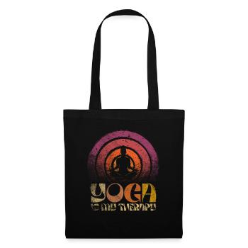 Le yoga est ma thérapie - Sac en tissu - noir - Devant
