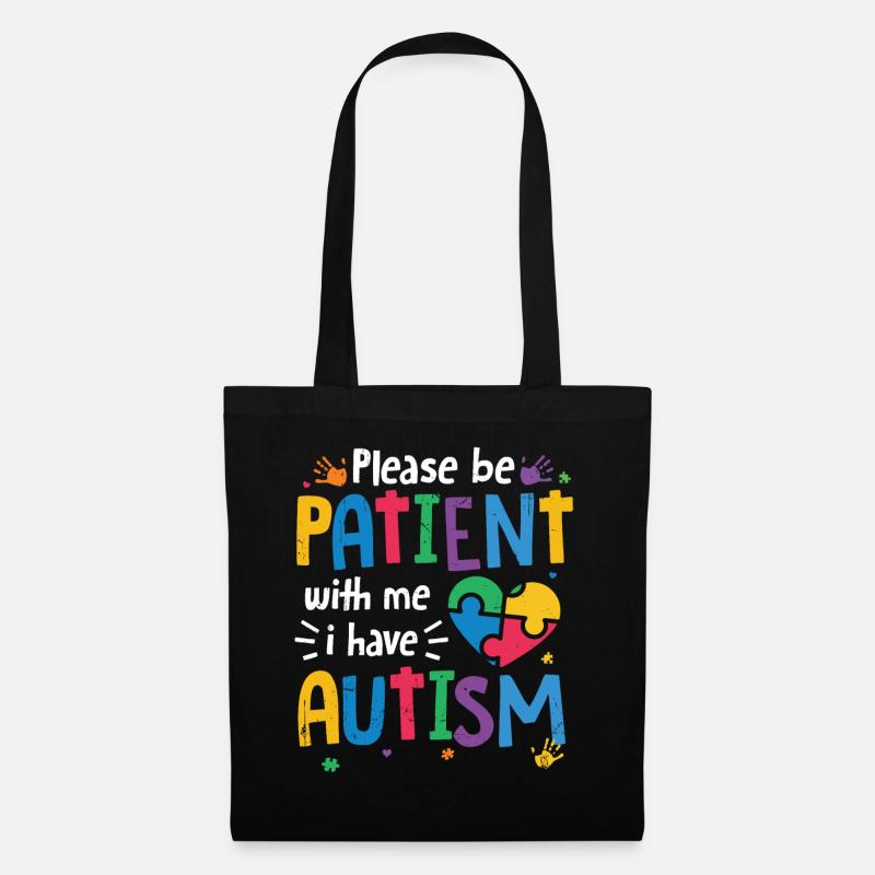 Autisme - Sac en tissu - noir