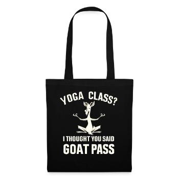 Cours de yoga ou Goat Pass - Sac en tissu - noir - Devant