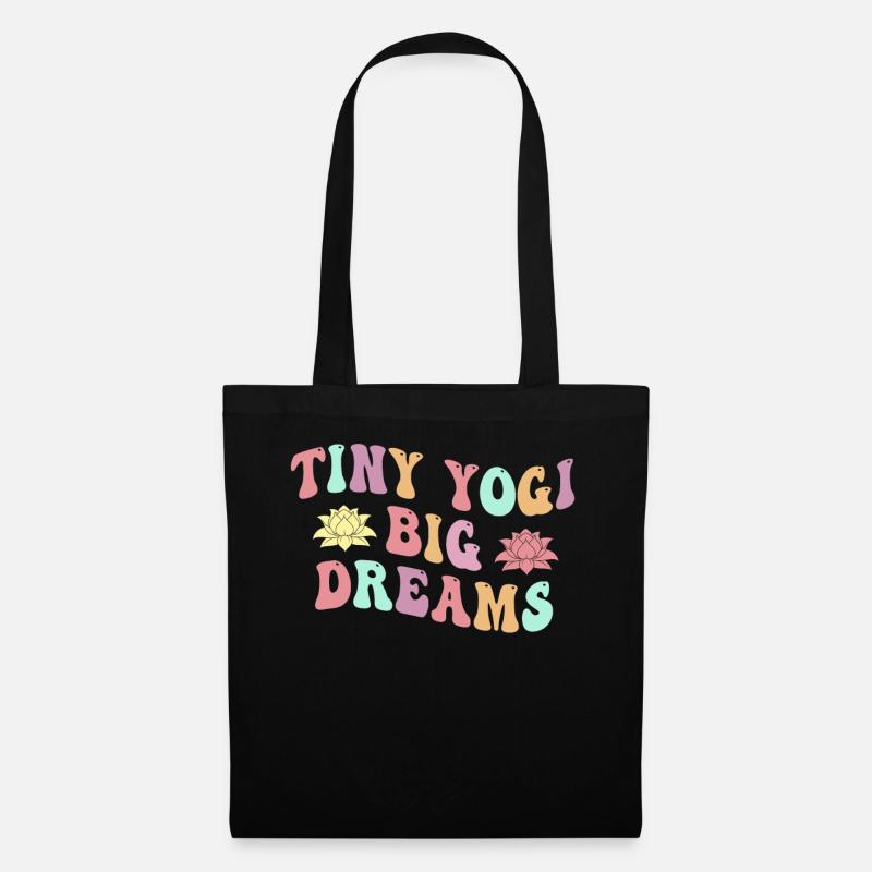 Tiny Yogi Big Dreams Meditation - Tote Bag - black