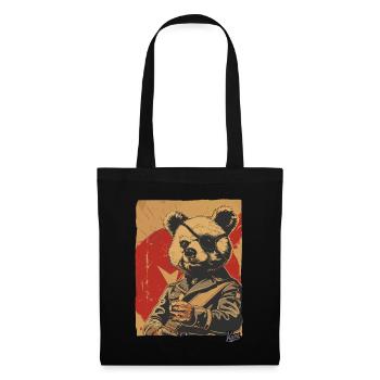 Style de propagande : Jouet Général Ours en peluche - Sac en tissu - noir - Devant