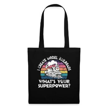 I Create Model Railroads Superpower - Tote Bag - black - Front