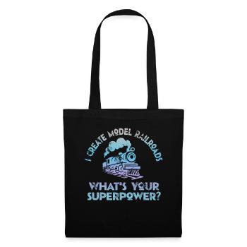I Create Model Railroads Superpower - Tote Bag - black - Front