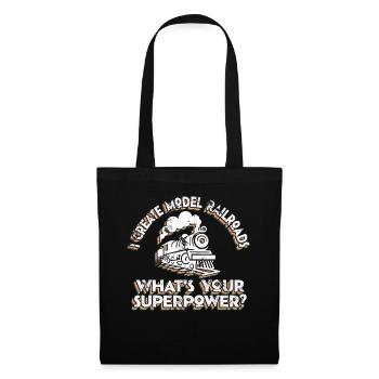 I Create Model Railroads Superpower - Tote Bag - black - Front