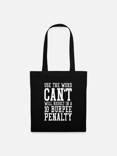 Burpees Fitness Burpee Krafttraining Geschenk - Stoffbeutel - Schwarz