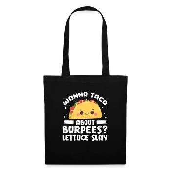 Burpees Fitness Burpee Cadeau de musculation - Sac en tissu - noir - Devant