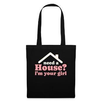 Agent immobilier Agent immobilier Cadeau d’agent immobilier - Sac en tissu - noir - Devant