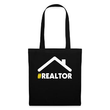 Agent immobilier Agent immobilier Cadeau d’agent immobilier - Sac en tissu - noir - Devant