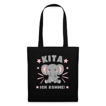 Kita j’arrive Kitakind - Sac en tissu - noir - Devant