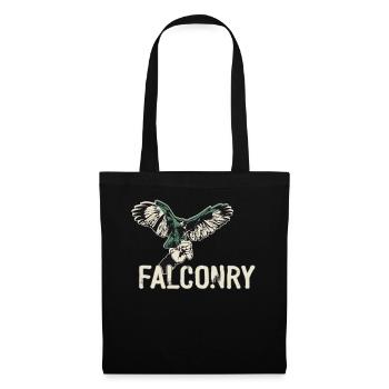 Fauconnerie Oiseau Faucon Chasse Fauconnier - Sac en tissu - noir - Devant