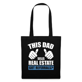 Agent immobilier Agent immobilier Cadeau d’agent immobilier - Sac en tissu - noir - Devant
