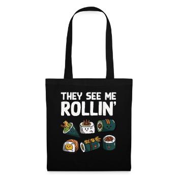Sushi Food Japon Nigiri Cadeau - Sac en tissu - noir - Devant