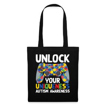 Autism Awareness Day Autistic Gift - Tote Bag - black - Front