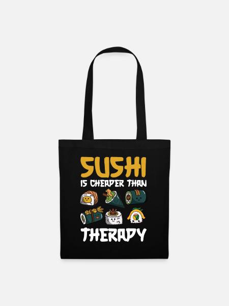 Sushi Food Japan Nigiri Gift - Tote Bag - black