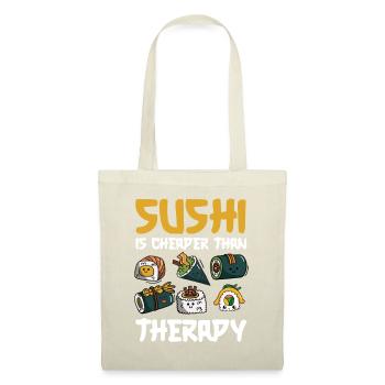 Sushi Essen Japan Nigiri Geschenk - Stoffbeutel - Natur - Vorne