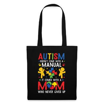 Autisme - Sac en tissu - noir - Devant