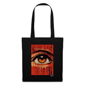 Retro Vintage Asian Big Eye - Tote Bag - black - Front