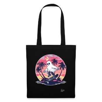 Skateboarding V ghosts - Tote Bag - black - Front