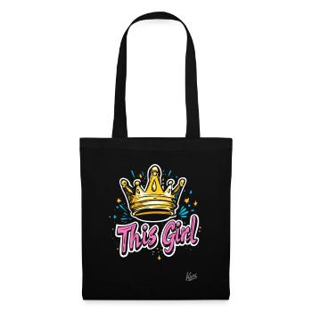 This queen with crown - Tote Bag - black - Front