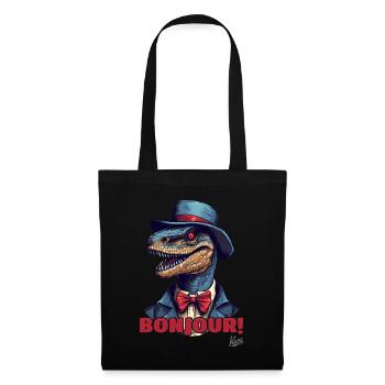 Hello and Bonjour, refined Raptor gentleman - Tote Bag - black - Front