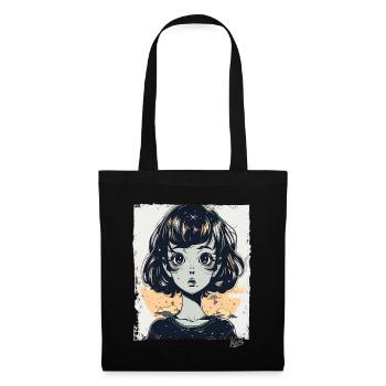 The cartoon girl with visions - Tote Bag - black - Front