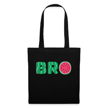 Melon pastèque Fruit d’été Frère Cadeau - Sac en tissu - noir - Devant