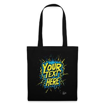 Votre texte Votre style : créez votre propre design - Sac en tissu - noir - Devant