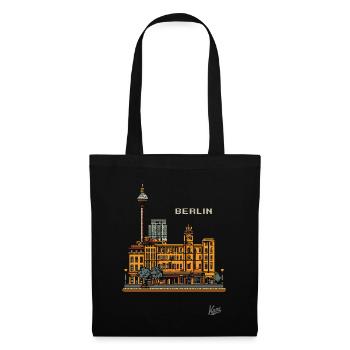 Pixel Berlin - Stoffbeutel - Schwarz - Vorne