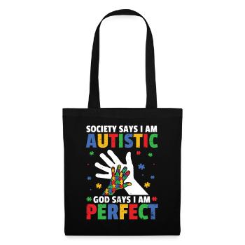 Autisme - Sac en tissu - noir - Devant