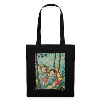 Chinese Children: Hike in the Bamboo Forest - Tote Bag - black - Front