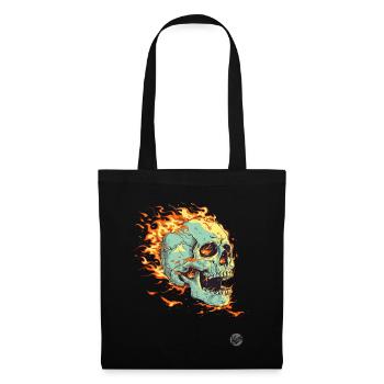 Motorcycle King: Burning Skull - Tote Bag - black - Front
