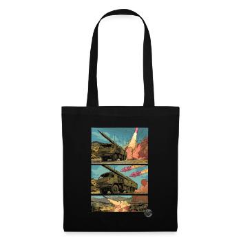 Military vehicles with pink rockets - Tote Bag - black - Front