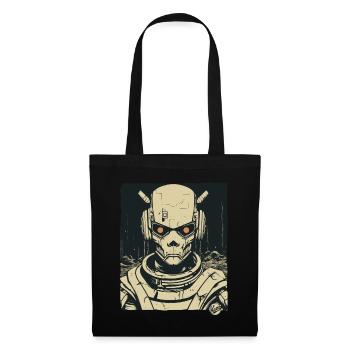 Super Humanoid Skull Skull Android Mecha - Tote Bag - black - Front