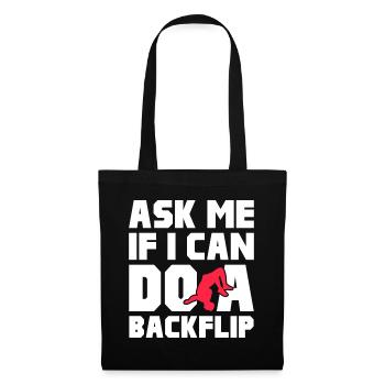 Backflip Salto Acrobaties Parkour Gymnastique Cadeau - Sac en tissu - noir - Devant