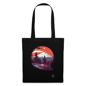 Mount Fuji JDM Rennwagen - Stoffbeutel - Schwarz - Vorne