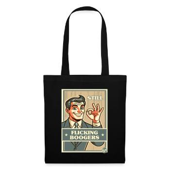 immer noch Popel schnippen im Retro-Cartoon-Stil - Stoffbeutel - Schwarz - Vorne